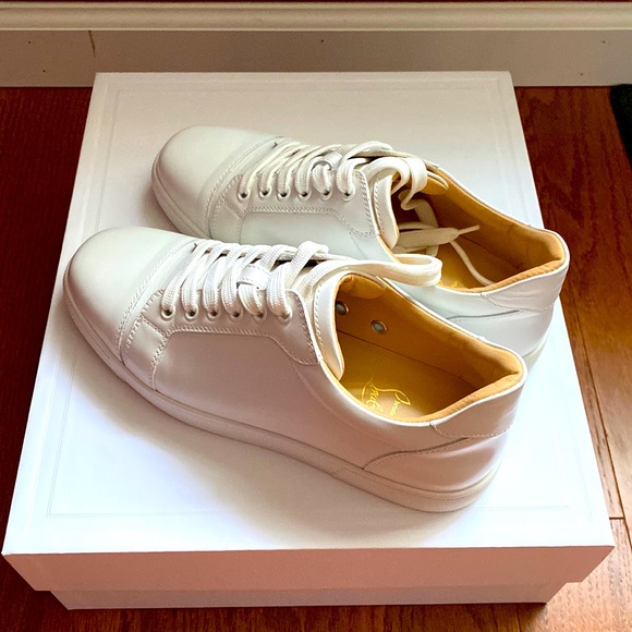 Christian Louboutin Shoes - CHRISTIAN LOUBOUTIN Vieira Platform Red Sole Sneakers in size 39 in White